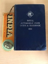 Vintage RAC 1953 Royal Automobile Club Guide &Handbook Inc Original India B/mark