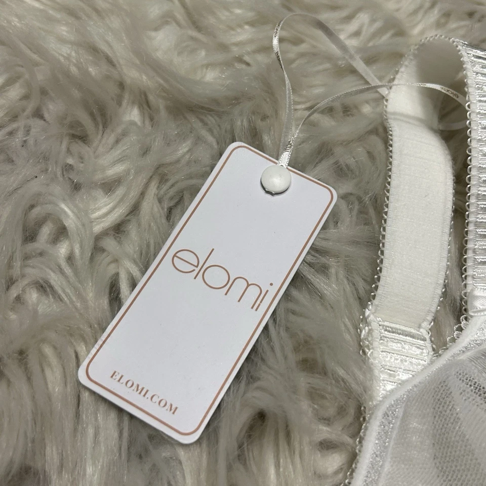 Elomi 40DD Bra White Cate Full Cup Banded Underwire 4030 Back Closure NEW - Image 4 of 4