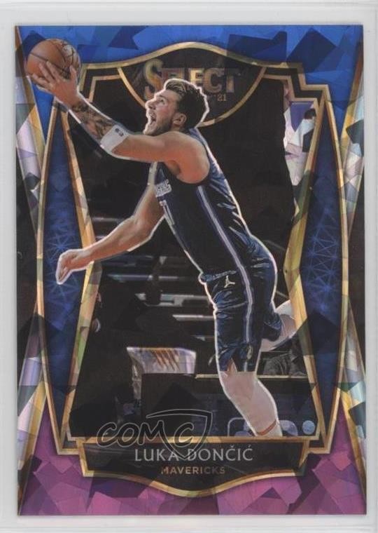 2020 Select Premier Level Blue White Purple Cracked Ice Prizm Luka Doncic 17hw