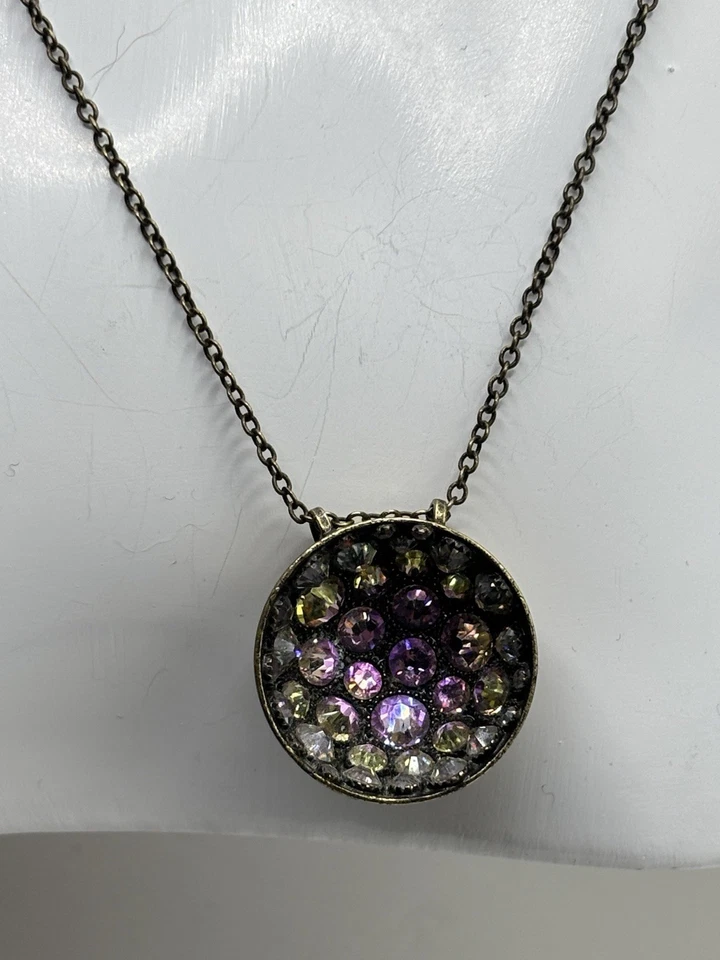 Colar Inside Out Konplott colar orquídea híbrido rosa cristal vitrine prata - Imagem 2 de 4