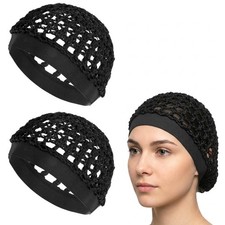 2 Pcs Hair Net for Sleeping, Breathable Mesh Hair Wrap with Wide Soft Band