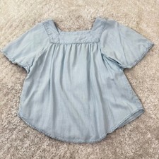 Universal Thread Top Womens S Chambray Square...