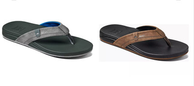 REEF Mens Cushion Spring Flip Flop Sandals Mens Size 13 Brown/Black or Grey/Blue