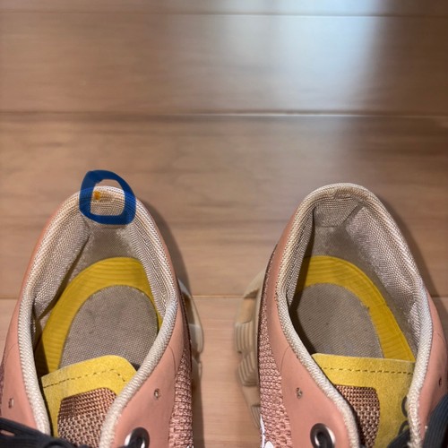 On Cloud X Mujer Talla 9.5 Crema Beige Rosa Amarillo Zapatos para Correr Tenis - Imagen 5 de 9