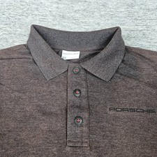 70th 70 years 2018 Porsche Driver's Selection Gray Bleached Polo Shirt Mens M