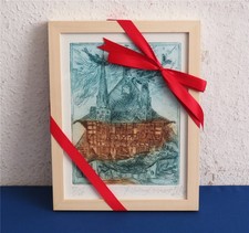 Staatsgeschenk Radierung Kunstdruck 12/60 Rathaus Wernigerode S. Riemenschneider