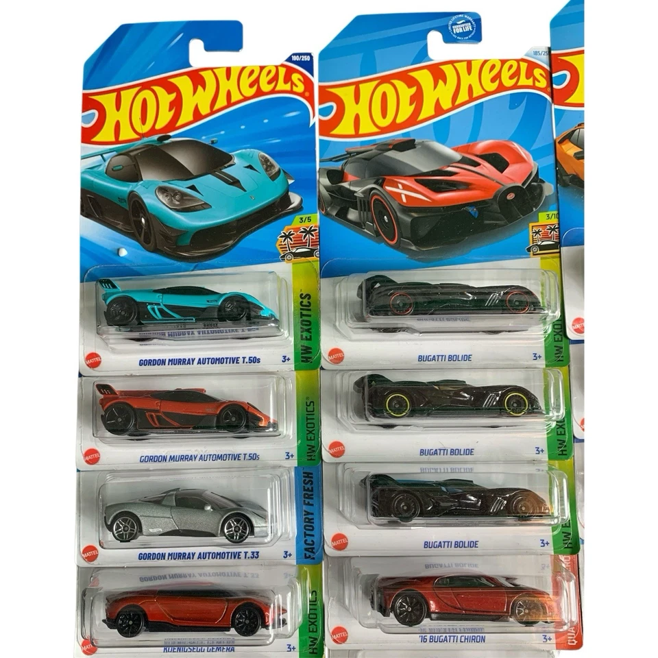 Hot Wheels Exotic Super Cars BIG LOT of 50 DIFFERENT TYPES McLaren Bugatti Lambo - Image 2 of 4