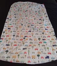 Pottery Barn Kids Neighborhood Fitted Crib Toddler Sheet Cars Bike Buss Trees