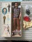 Vintage 1961 Mattel Ken Doll Barbie's Boyfriend Brunette #750 w/ Box Stand