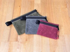 Waxed Canvas Zipper Pouches, Built Tough for Any Adventure! Rugged EDC Wallets &