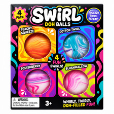 NeeDoh swirl ball 4-Pack Squishy Stress Relief Fidget Toy Set Kids Adults