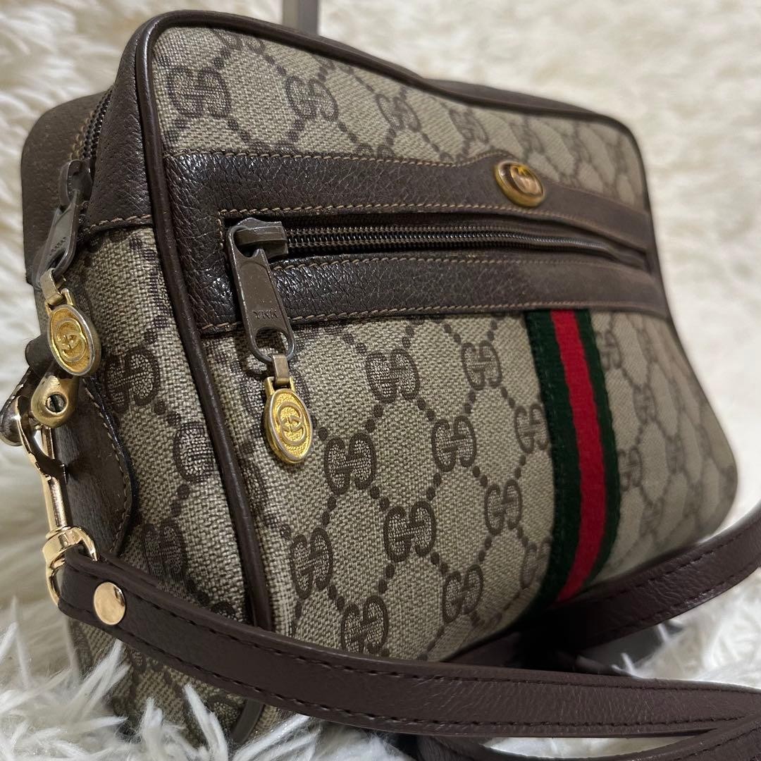 GUCCI Old Micro GG Supreme Leather Shoulder Bag Brown Unisex Crossbody Authenti thumbnail 3