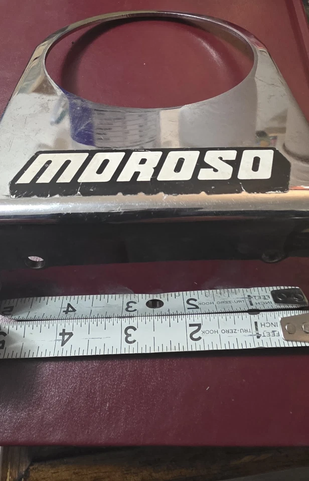 Tacômetro NOS Moroso 50160 cromado 4” suporte facial - Imagem 2 de 4