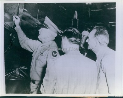 1944 Willow Run Bomber Plant Detroit Henry Ford General Arnold Photo 7x9