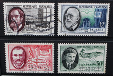 FRANCE 1957 French Inventors (2nd Series). Set of 4. Fine USED. SG1324/1327.