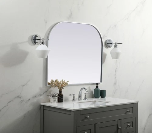 Elegant Lighting MR1B3630 Blaire 36" W x 30" H Modern Arched - Silver - Picture 8 of 12