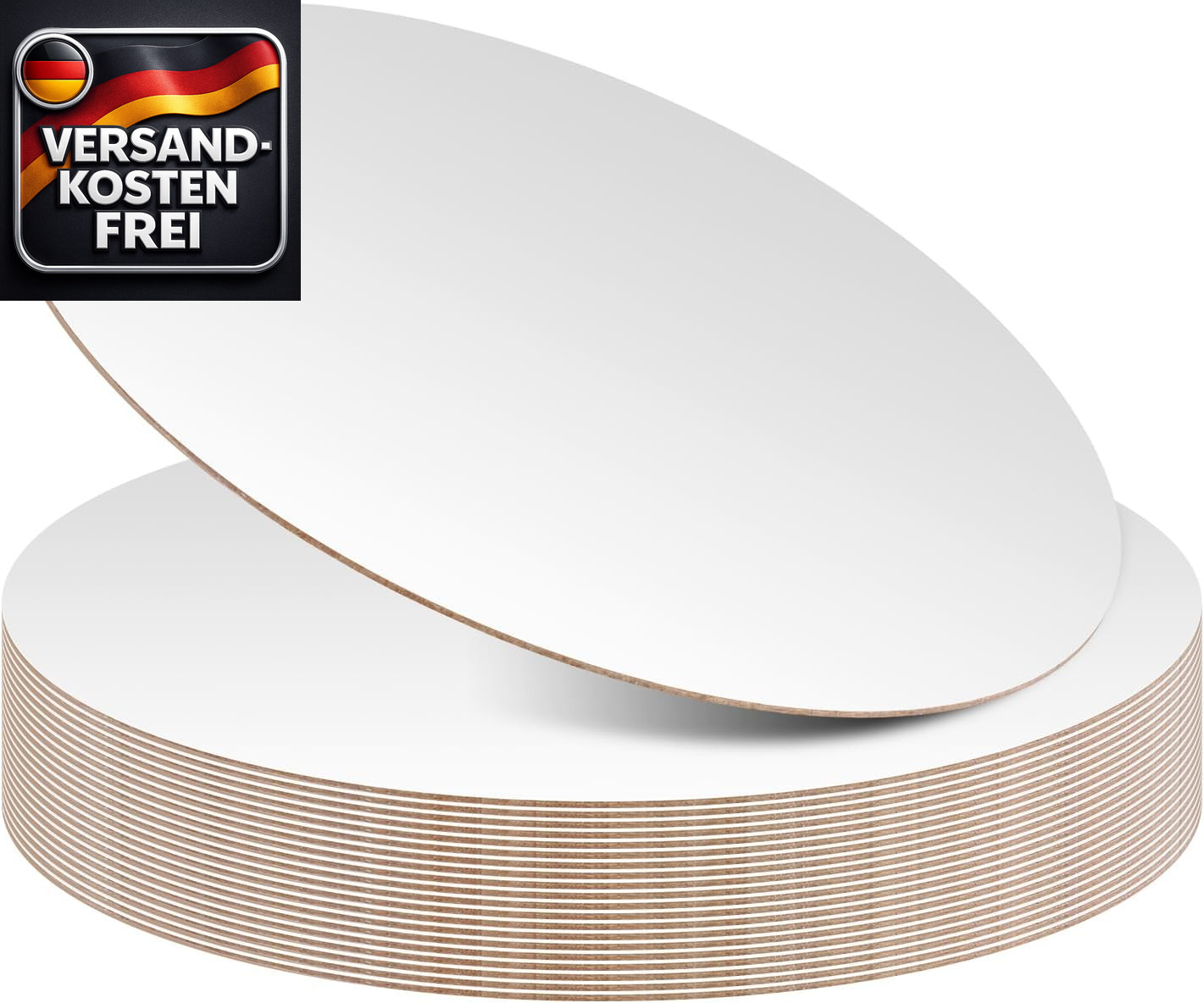 Cake Board 30cm Rund Silber Tortenunterlage Pappe Kuchenplatte Tortenboden Wiede