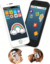 Toy Phone for Kids 2 Pack, Rechargeable Two-Way Voice Walkie Talkie Phones, One-