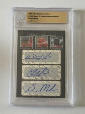 2007 Triple Signatures Black Detwiler/Marrero/Martis Autograph 1/5