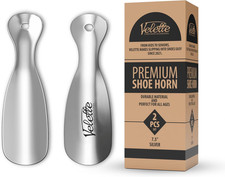 Metal Shoehorn - 2 Pack 7.5" Long Shoe Horn, Travel Shoe Horn for Kids, Men Wo