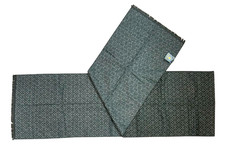 sciarpa da uomo lumberjack invernale in lana, nera e grigia, motivo geometrico