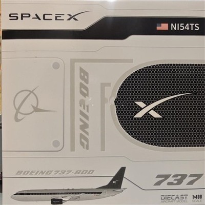 1:400 JC Wings SpaceX B737-800 N154TS  Passenger Plane Diecast Aircraft Model