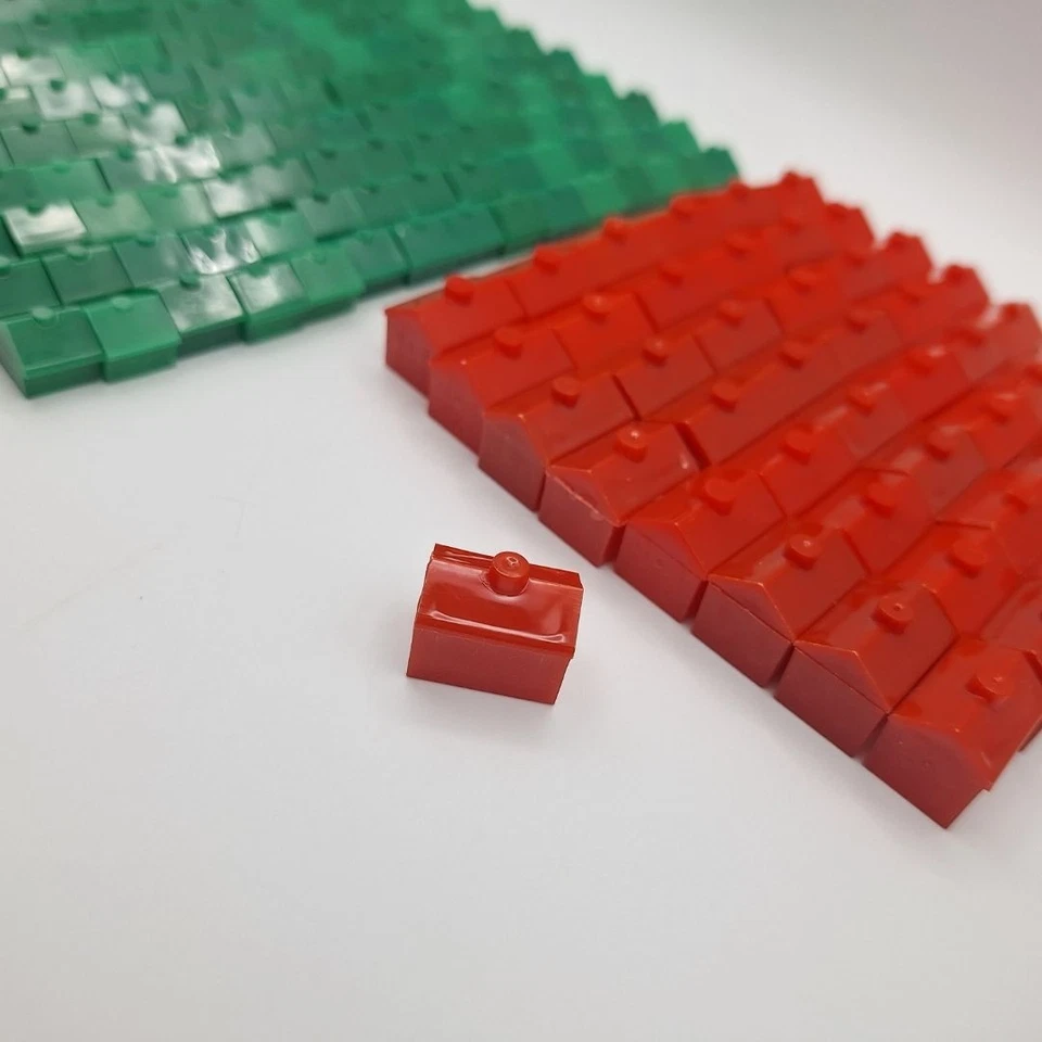 Lote de Juego de Mesa Vintage Monopoly House Hotel Rojo Verde Años 60 Repuesto Foto 4 de 4