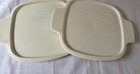2 Collectible Corning Ware A-1-PC Plastic White Casserole Dish Covers — photo 1
