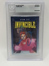 GILLIAN JACOBS SIGNED INVINCIBLE ATOM EVE KEEPSAKE TRADING CARD BECKETT COA AUTO