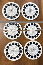 6 VINTAGE TALKING VIEWMASTER REELS Popeye Apollo Birds Switzerland USA Goose