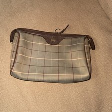 vintage Burberry Nova Check canvas clutch bag