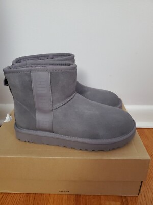 UGG Classic Mini Side Logo Ankle Suede Boots Color Shade gray Women's US 7 