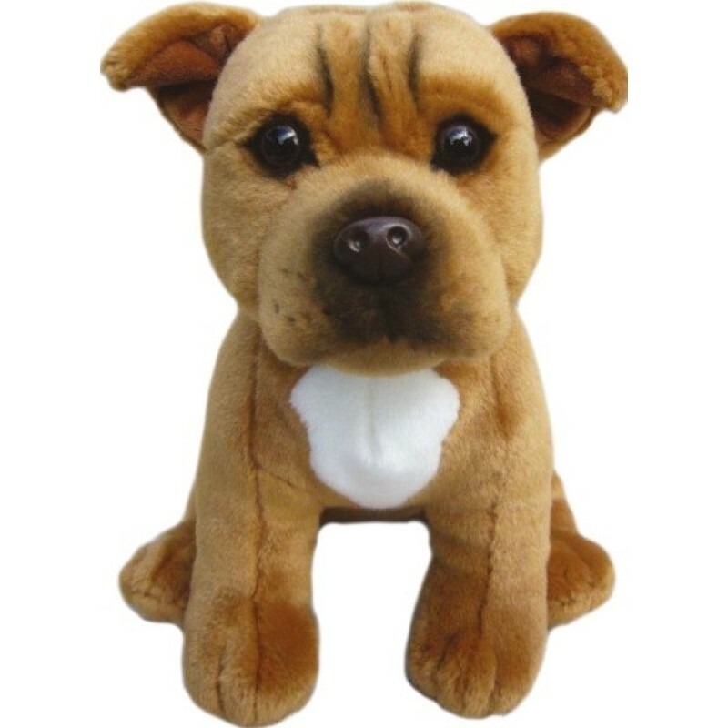 FAITHFUL FRIENDS STAFFORDSHIRE BULL TERRIER CUDDLY SOFT TOY STAFFIE DOG  TEDDY