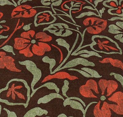 Kravet Rubino Italian Velvet Cabernet Chocolate Chilli Red Foliage Vine MSRP$330