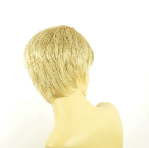 short wig for women golden blond wick very light blond ref: elsa 24bt613 PERUK - Picture 6 of 8