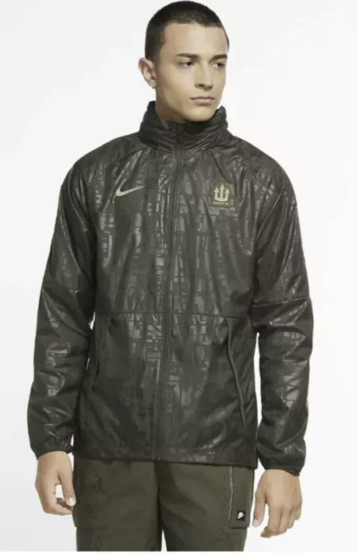 Nike Atletico Madrid AWF Jacket Men's Full Zip Hoodie Green Size M