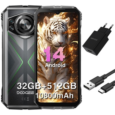 DOOGEE S118 Aktualisierung Version Outdoor Smartphone Android 14, 32GB+512GB
