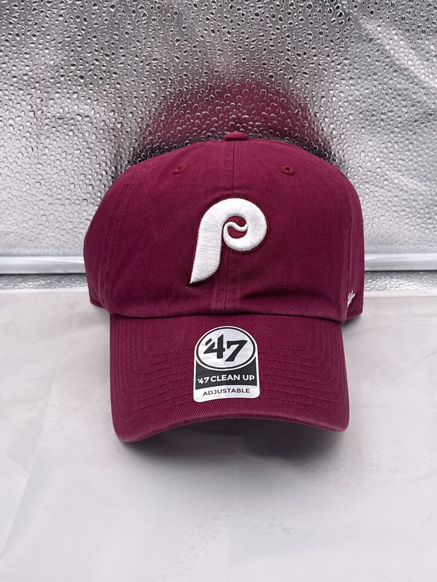 Philadelphia Phillies MLB '47 Brand Throwback Red Clean Up Adjustable Hat