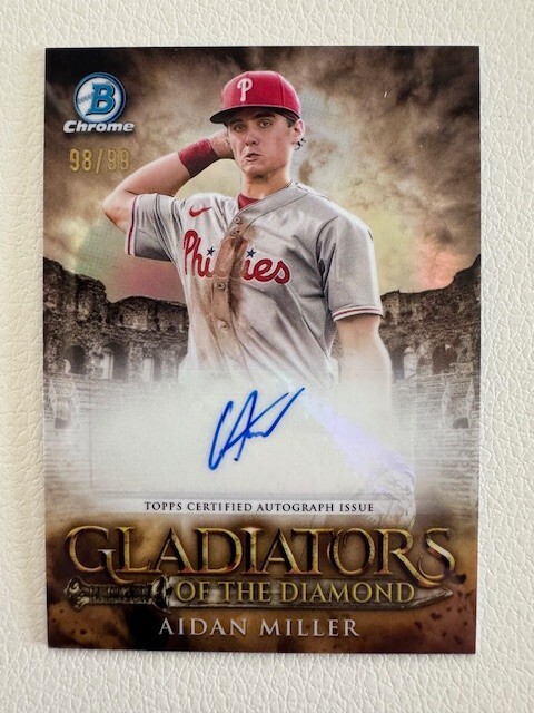 2024 Bowman Chrome Aidan Miller Gladiators of the Diamond Auto /99 #GDA-AM