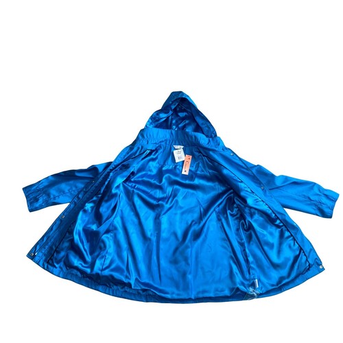 BNWT CLASSICS Women's Blue RAINCOAT Zipper With Pockets Hoodie Jacket L (16-18) - Picture 23 of 23