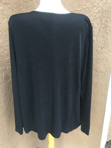 New $99 Chico's Travelers Black Double Layered Jacket Sz 2 = Large L 12 14 NWT - Picture 6 of 8
