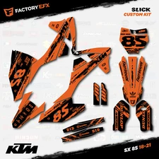 Black & Orange Slick Racing Graphics Kit fits 18-24 KTM 85sx 85 SX Decal Plates