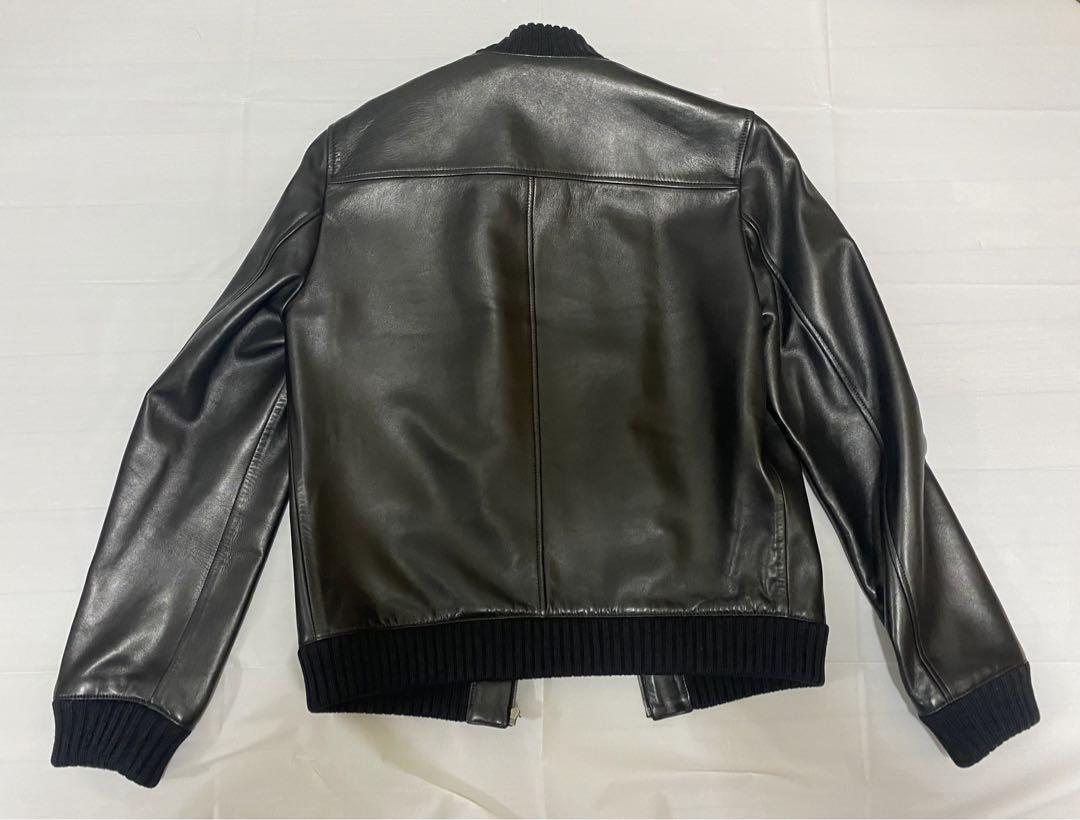 GUCCI jacket, genuine leather, size 46, black, front zip GUCCI jacket, genuine leather, size 46, black, front zip