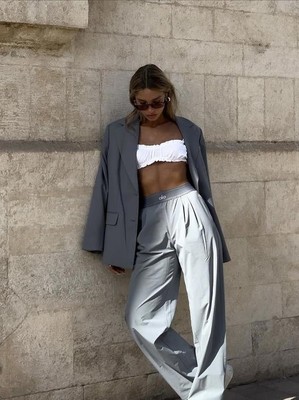 Alo Sports Letter Print Yoga Pants Drape Casual Pants Suit Pant Comfort Trousers