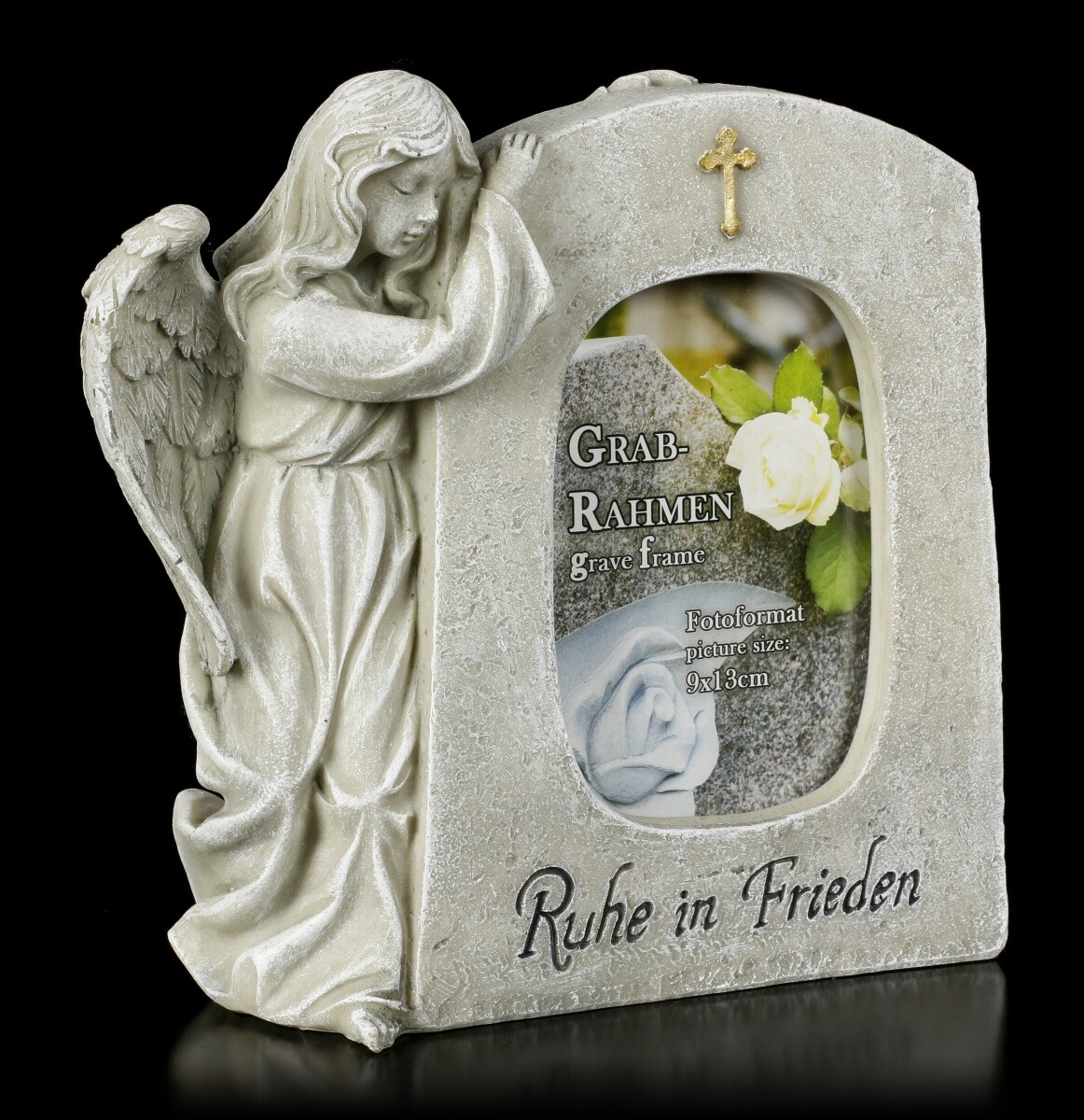 Grab Bilderrahmen Engel - Ruhe in Frieden - Schutzengel Altar Denkmal
