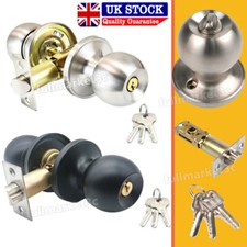 Entrance Door Lock Knob Stainless Steel Handle Lockset Entry Privacy Passage UK