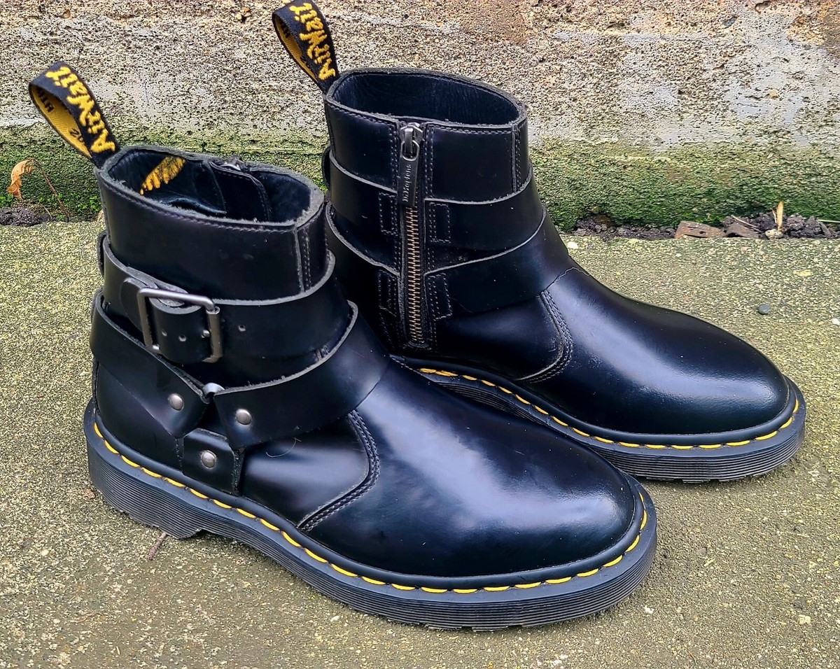 Dr. Martens Jaimes Leather Harness Chelsea Boots Black - Size Men