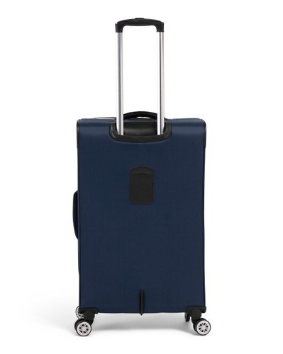 London Fog 26in Navy Blue Softside Spinner - Picture 2 of 4