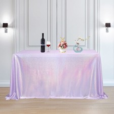 Sequin Table Cover Cloth Glitter Sparkly Iridescent Shimmer Party Decor