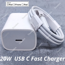 For iPhone 14 13 12 11 Pro Max XS XR iPad Upgraded 20W Fast Charger USB C Cable